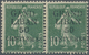 **/* Libanon: 1924, 50c. On 10c. Green, 1st Printing, Horiz. Pair, Left Stamps Showing "GAND", Unmounted Mint, Signed, N - Liban