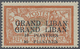 * Libanon: 1924, 10pi. On 2fr. Orange/blue, DOUBLE Overprint, Mint O.g. Previously Hinged, Faint Indication Of Corner Cr - Lebanon