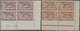 ** Libanon: 1924, Airmails, Complete Set Of Four Values As Right Marginal Blocks Of Four, Unmounted Mint (10pi. One Stam - Lebanon