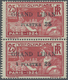 */** Libanon: 1924, Olympic Games, 1.25pi. On 25c. Vertical Pair, Top Stamp Showing Variety "missing 1 Of Surcharge" (on - Lebanon
