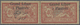 */** Libanon: 1924, 2pi. On 40c. Red/blue, Horiz. Pair, Left Stamp Without Arabic Inscription, Mint O.g. Previously Hing - Lebanon