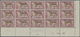 ** Libanon: 1924, 5pi. On 1fr. Red/green, Bottom Marginal Plate Block Of 15 From The Lower Right Corner Of The Sheet (so - Liban