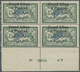 */** Libanon: 1925, 2pi. On 45c. Green/blue, Plate Block Of Four, Mint O.g. Previously Hinged, Upper Pair U/m. Maury 46 - Liban