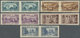 ** Libanon: 1925, Definitives "Views Of Lebanon", 0.10pi. To 25pi., Complete Set Of 13 Values As IMPERFORATE Horiz. Pair - Liban