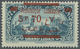 ** Libanon: 1928, 7.50pi. On 2.50pi. Greenish Blue Showing "5.70pi.", Unmounted Mint. Very Rare Variety! Maury 118A. No - Lebanon