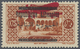 * Libanon: 1929, Airmails, 0.50pi. On 0.75pi. Brownish Red With RED Plane Overprint And Missing Revaluation Ovp., Mint O - Lebanon