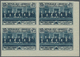 * Libanon: 1936, Franco-Lebanese Treaty, Not Issued, 10pi. Greenish Blue, IMPERFORATE Marginal Block Of Four From The Lo - Liban