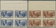 Delcampe - ** Libanon: 1937/1940, Definitives 0.10pi. To 100pi., 16 Values Complete (excl. 7.50pi.), IMPERFORATE Blocks Of Four, Un - Liban