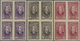 Delcampe - ** Libanon: 1937/1940, Definitives 0.10pi. To 100pi., 16 Values Complete (excl. 7.50pi.), IMPERFORATE Blocks Of Four, Un - Liban