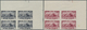 ** Libanon: 1938, Medical Congress, Complete Set As IMPERFORATE Marginal Blocks Of Four From The Upper Right Corner Of T - Lebanon