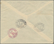 Libanon: 1938, Medical Congress, Complete Set (3pi. Toned Perfs) On Registered Airmail F.d.c. (pre-printed Envelope, Blu - Liban