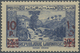 ** Libanon: 1943, 10pi. On 12½pi. Ultramarine With RED Overprint Instead Of "Black" (essai), Unmounted Mint, Signed Calv - Lebanon