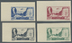 ** Libanon: 1947, Airmails Withdrawal Of Foreign Forces, Complete Set Of Four IMPERFORATE Marginal Copies From The Upper - Liban