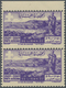 ** Libanon: 1947, Red Cross, 150pi. + 200pi., Not Issued Value, Top Marginal Vertical Pair, Each With "Missing Red Cross - Liban