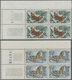 Delcampe - ** Libanon: 1965, Butterflies, 30pi. To 500pi., Complete Set Of Ten Values As Marginal Blocks Of Four From The Corner Of - Lebanon