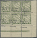 */** Libanon - Portomarken: 1924, 1pi. On 20c. Olive, Right Marginal Block Of Six With Adjoining Gutters (slightly Separ - Liban
