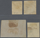 O/ Malaiische Staaten - Straits Settlements: 1854-56 India Used In Singapore: Five Stamps Cancelled "B/172", With Lithog - Straits Settlements