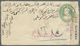 GA Malaiische Staaten - Straits Settlements: 1916. Indian Postal Stationery Envelope Half Anna Green Canvelled By Gawogi - Straits Settlements