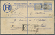 GA Malaiischer Staatenbund: 1902. Registered Postal Stationery Envelope (opened For Display) 5c Blue Upgraded With SG 16 - Federated Malay States