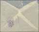 Br Mandschuko (Manchuko): 1936. Air Mail Envelope (backflpa Mssing) Addressed To England Bearing Japan SG 168, 1s Orange - 1932-45 Mandchourie (Mandchoukouo)
