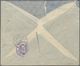 Br Mandschuko (Manchuko): 1936. Air Mail Envelope (backflpa Mssing) Addressed To England Bearing Japan SG 168, 1s Orange - 1932-45 Manchuria (Manchukuo)