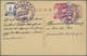 GA Mandschuko (Manchuko): 1936. Postal Stationery Card 1f Brown Upgraded With SG 4, 2f Slate And SG 33, 3f Scarlet Tied - 1932-45 Mandchourie (Mandchoukouo)