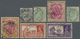 Br/O Nepal: 1865-1941: Seven Indian Stamps And One Cover All Used In NEPAL, From 1856 QV 4a. Grey-black Cancelled By "NE - Nepal