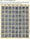 (*) Nepal: 1888/1891, 1a Blue (Scott #7) Setting 8, Early Printing On Native Paper, Complete Sheet Of 64 Unused As Issue - Népal