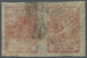 O Nepal: 1917, Bow And Khukris ½a Vermilion Tete-beche Pair, One Of Only About Seven Known Used Pairs Showing This Varie - Népal