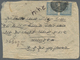 Br Nepal: 1898/1917, 1a Blue Tete-beche Pair On Cover, Tied By Circular Bar Cancel. Scott #13b, Cat. Off-cover $150. Ext - Népal