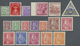 ** Nepal: 1956/1957, 3 Sets Complete Mnh. Coronation, UNO And 1957 Definitive Set. - Nepal