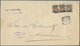 Br Niederländisch-Indien: 1903, Business Letter Franked With 50 Cent. Wilhelmina In Strip Of Three, Left Stamp Folded. W - Indes Néerlandaises