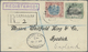 Br Nordborneo: 1897. Registered Envelope Addressed To England Bearing SG 108, 18c Black And Green And SG 109, 24c Blue A - North Borneo (...-1963)