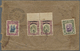 Br Nordborneo: 1947, Registered Airmail Commercial Cover Bearing Attractive Franking On Front And On Reverse, From "VICT - North Borneo (...-1963)