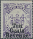 (*) Nordborneo - Stempelmarken: North Borneo Postal Fiscal, 1886, 10c. On 50c. Violet VARIETY SURCHARGE DOUBLE, Unused W - North Borneo (...-1963)