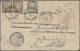 Palästina: 1894, Stampless Postcard From Jerusalem With Hotel Cachet Port Said And Boxed "T" Alongside To France, In Gre - Palestine