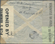 Br Palästina: 1944. Air Mail Envelope Addressed To Portugal Bearing SG 100, 50m Purple, SG 104, 4m Purple, SG 105, 7m Vi - Palestine