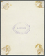 Palästina - Portomarken: 1924, Imperforated Foto-Essays 2 M. - 5 P. On Card With Violet Cachet "Thomas De La Rue" On Rev - Palestine