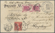 Philippinen: 1899, US 2 C. Unovpt. Tied Oval Bars To Colour Ppc "Private Mailing Card" Showing On Reverse  "Greetings Fr - Philippines