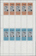 ** Ras Al Khaima: 1966, American Astronauts, Perforated Issue, Four Complete Se-tenant Gutter Sheets (comprising Five Se - Ras Al-Khaima