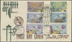 Ras Al Khaima: 1966, ITU, Perf./imperf. Set And The Souvenir Sheet, Each On Illustrated F.d.c. (few Marks). - Ras Al-Khaima