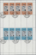 O Ras Al Khaima: 1966, American Astronauts, Perforated Issue, Four Complete Se-tenant Gutter Sheets (comprising Five Set - Ras Al-Khaima