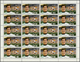 ** Ras Al Khaima: 1972, European Football Players, Perforated Issue, Complete Set Of Six Values As (folded) Sheets Of 20 - Ras Al-Khaima