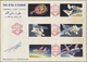 Ras Al Khaima: 1972, Skylab Program, Perf./imperf. Issue, Complete Set Of Six Values Each On Two F.d.c., Oblit. By Red R - Ras Al-Khaima