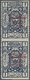 * Saudi-Arabien - Hedschas: 1925, 1 Pia. Blue Vertical Pair Imperf Between, Red Overprint, Mint Hinged, Sc.L101, Signed, - Arabie Saoudite