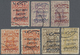 * Saudi-Arabien - Hedschas: 1925, Overprinted Issue Seven Values Showing Variety Inverted Overprint, All Fine Used, Cata - Saudi Arabia