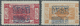 ** Saudi-Arabien - Hedschas: 1925, 1/2 Pi. Red And 1 1/2 Pi. Orange Showing Variety "horizontal Overprint", Mint Never H - Arabie Saoudite