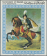 Delcampe - ** Schardscha / Sharjah: 1972, Horsemen, 5r. Souvenir Sheet (Delacroix Painting), Four Copies With Golden "Apollo 16" Ov - Sharjah