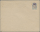 GA Syrien: 1919, Turkey 1 Pia. Blue Postal Stationery Cream Envelope Violet All Arabic Surcharged For Syria Usage, Verti - Syrie