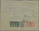Br/ Syrien: 1921, Air Mail Violet Handstamped Issue "POSTE PAR AVION" Pair 1p./5c. Green, 5p./15c. Olive Green And 10p./ - Syrie